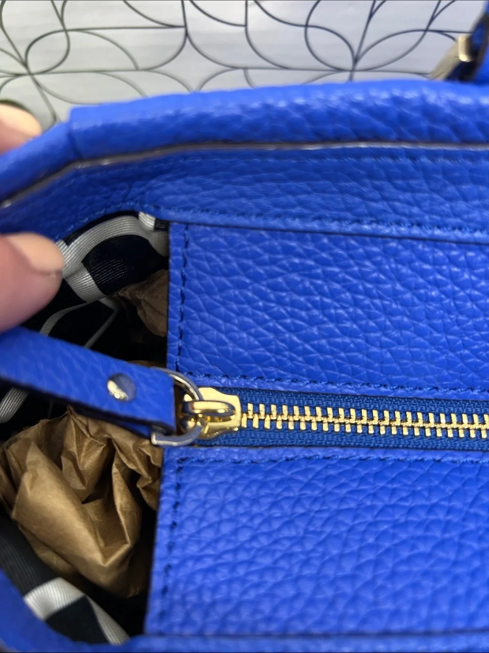 8826 NWOT kate spade cobalt blue pebbled leather tote 269938826